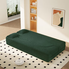 Load image into Gallery viewer, Modern Floor Sleeper Sofa Bed With 2 Pillows, Convertible Twin Size Folding Mattress For Living Room
