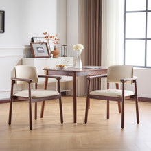 Load image into Gallery viewer, Dining Room Chairs, Ideal For Home &amp; Kitchen (Set of 2) - Beige / Dark Walnut
