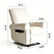 Load image into Gallery viewer, Manual Button Armchair Sofa With 360 Degree Rotation - White
