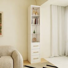 Load image into Gallery viewer, Rectangular Side Storage Cabinet With 3 Drawers For Bedroom - White
