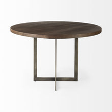Load image into Gallery viewer, 48" Sled Base Dining Table - Brown / Black
