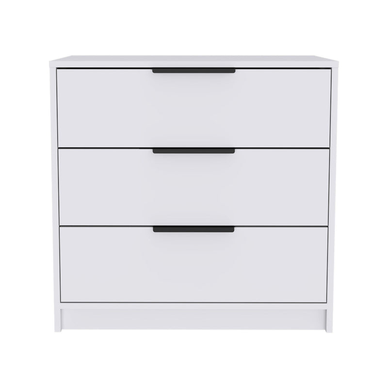 28" Three Drawer Dresser - White
