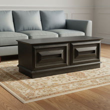 Load image into Gallery viewer, Solid Wood Storage Ottoman - Dark Brown
