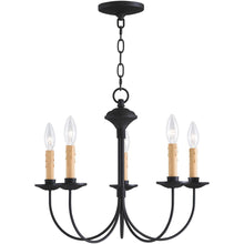 Load image into Gallery viewer, Five Light Dimmable Chandelier With Shades - Black
