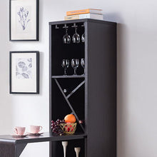 Load image into Gallery viewer, Bar Cabinet, Extended Table Kitchen Cabinet With Wine Bottle Compartment &amp; Open Shelving - Red Cocoa
