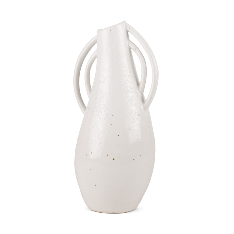 Speckle Amphora Table Vase - Off White