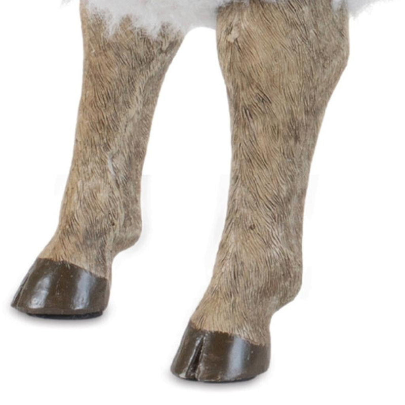 Polyresin Sheep Statue - White And Brown