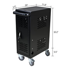 Load image into Gallery viewer, 16 Bay Mobile School Charging Cart Station For book, Tablet And Laptop Computer With Power Strip Included
