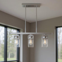 Load image into Gallery viewer, 10" Three Light Dimmable Chandelier With Shades - Silver
