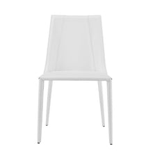 Load image into Gallery viewer, Upholstered Leather Dining Side Chair - White
