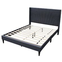 Load image into Gallery viewer, Eastern King Size Bed, Upholstered Platform Bedframe - Charcoal
