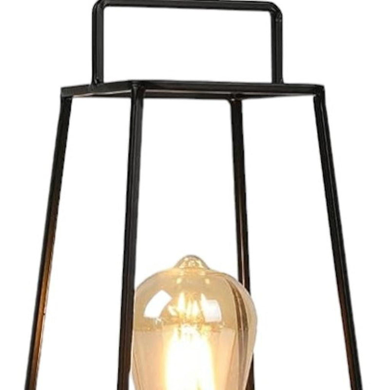 Geometric Novelty Lantern With Novelty Shade - Black
