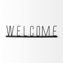 Load image into Gallery viewer, Welcome Sign Tabletop Sculpture - Black
