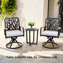 Load image into Gallery viewer, Outdoor Patio Swivel Rocker With Outdoor Grade Sunbrella Cushions, Branch Like Backrest (Set of 2) - Bourbon Brown
