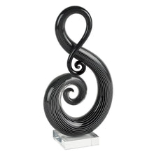 Load image into Gallery viewer, Murano Modern Abstract Tabletop Sculpture - Black / White
