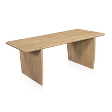 Load image into Gallery viewer, 80" Wood Double Pedestal Base Dining Table - Natural
