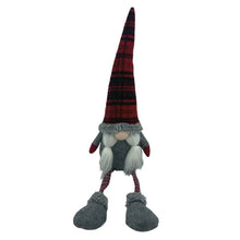 Load image into Gallery viewer, Fabric Christmas Santa Standing Gnome (527546) - Red / Gray / White

