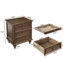 Load image into Gallery viewer, Farmhouse Nightstand With 4 Drawers
