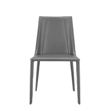 Load image into Gallery viewer, Upholstered Leather Dining Side Chair - Gray
