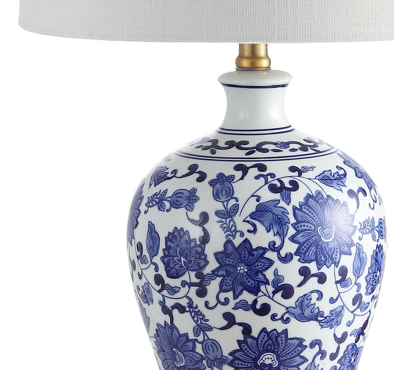 26" Novelty Table Lamps With Globe Shades (Set of 2) - Blue