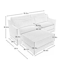 Load image into Gallery viewer, Stylish Sofa With Ottoman And Lumbar Pillows, Ergonomic Design

