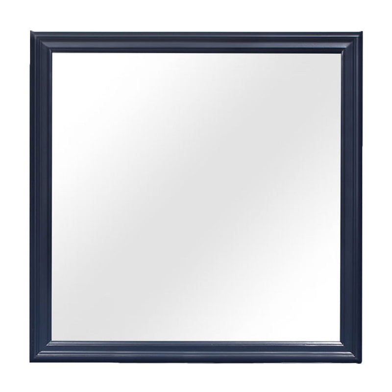 38" Square Framed Accent Mirror - Blue