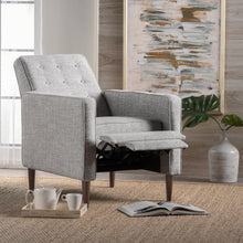Load image into Gallery viewer, Upholstered Fabric Recliner With Button Tufted (Set of 2) - Light Gray
