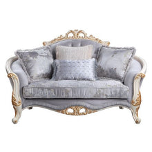 Load image into Gallery viewer, Galelvith - Loveseat With 4 Pillows - Gray Fabric

