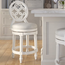 Load image into Gallery viewer, Stool With Back And Swivel Upholstered Seat
