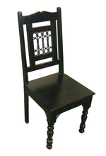 Load image into Gallery viewer, Metal And Wood Slat Back Dining Side Chair - Dark Brown
