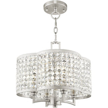 Load image into Gallery viewer, 14" Four Light Dimmable Chandelier With Shades - Nickel
