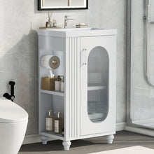 Load image into Gallery viewer, Modern Bathroom Vanity With Sink, Adjustable 2 Tier Shelf
