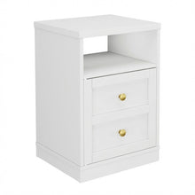 Load image into Gallery viewer, Nightstand With Door &amp; Shelf, 2 Drawer Side Table
