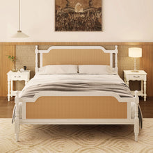 Load image into Gallery viewer, Traditional Style Rattan Bed Frame, No Box Spring Needed
