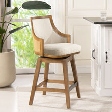 Load image into Gallery viewer, Bahama - Cane High Back Swivel Counter Stool With Recessed Arms Textured Weave - Taupe Beige
