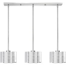 Load image into Gallery viewer, Three Light Metal Dimmable Chandelier With Shades - Silver / Opal
