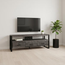 Load image into Gallery viewer, Cabinet Enclosed, Storage TV Stand - Black
