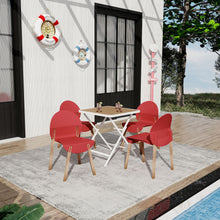 Load image into Gallery viewer, 4 Piece Set Of Single Chairs With A Folding Square Table
