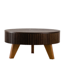 Load image into Gallery viewer, Round Retro Coffee With Solid Wood Legs
