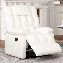 Load image into Gallery viewer, Faux Leather Manual Recliner (718688) - White
