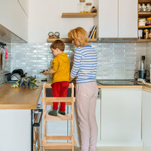 Load image into Gallery viewer, Solid Wood Learning Tower - Wood
