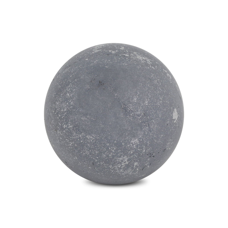 Mache Hand Painted Orb Decorative Orb - Silver