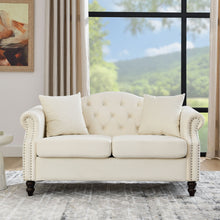 Load image into Gallery viewer, 2 Seater Chesterfield Sofa With Rolled Arms And Nailhead Trim For Living Room
