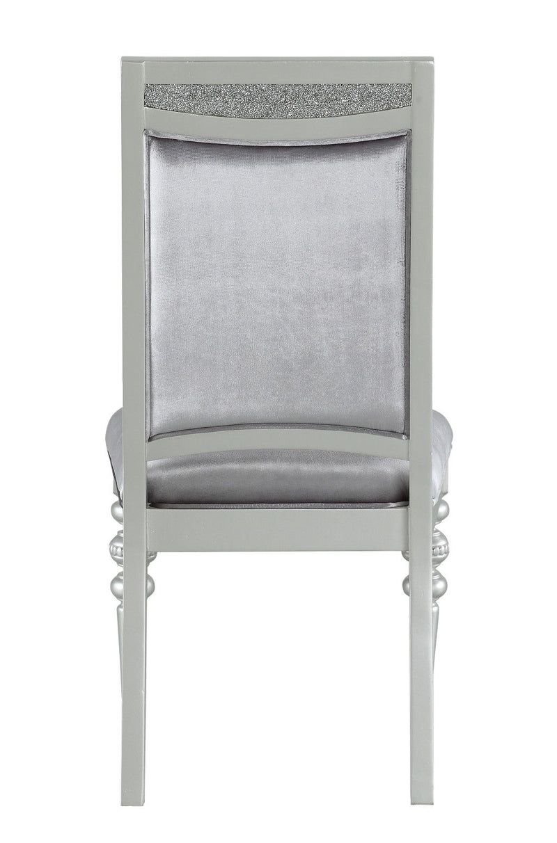 Upholstered Fabric Dining Side Chairs (Set of 2) - Platinum