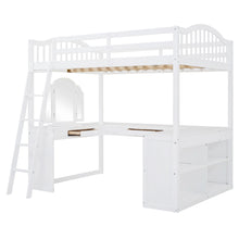 Load image into Gallery viewer, Loft Bed With Drawers, Cabinet, Shelves With Desk
