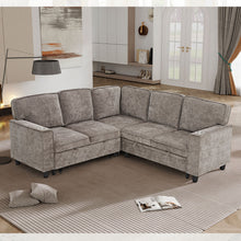 Load image into Gallery viewer, L-Shaped Sofa With Pull Out Sofa Bed With USB
