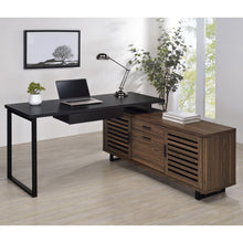 Load image into Gallery viewer, Rodger - L Shape Office Desk With Storage, Workstation For Home Or Office - Walnut
