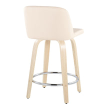 Load image into Gallery viewer, Toriano - Contemporary Fixed Height Counter Stool &amp; Swivel And Round Footrest (Set of 2)

