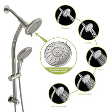 Load image into Gallery viewer, Dual Shower Head With Adjustable Slide Bar And Multi Function Settings
