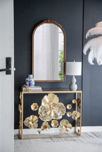 Load image into Gallery viewer, Hand Carved Rose Antique Mirror Frame, Wood Arch Mirror Wall Decor For Living Room
